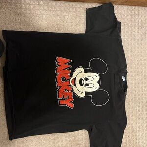Disney Black and Red Mickey Mouse Tee